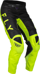 FLY RACING Kinetic Kore Pants Hi Vis/Black Size 30 - Enhance Your Visibility and Comfort