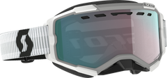 SCOTT Fury Goggle Snow Cross - White with Enhanced Aqua Chrome (Part No: 278605-0002351)