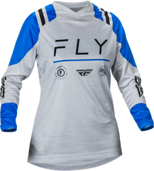 FLY RACING Women's F 16 Jersey - Arctic Grey/Blue - Part Number 377-8202X