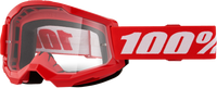 100-PERCENT Strata 2 Goggle Red Clear Lens - Part #50027-00018