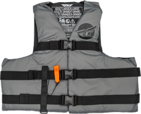 FLY RACING Nylon Flotation Vest Grey/Black 3x - Coast Guard Approved