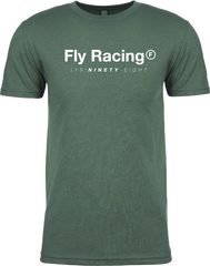 FLY RACING 354-0315L Fly Trademark Tee in Forest Green Heather - Large