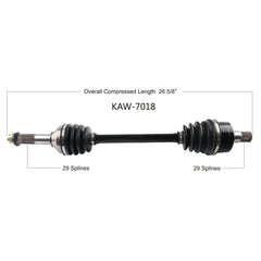 OPEN TRAIL KAW-7018 2.0 Axle Rear - Enhanced Performance & Durability