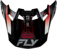 FLY RACING Formula S Carbn Protocol Visor Black Carbon/Red Yl/Sm - Part #73-4472