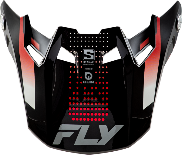 FLY RACING 73-4474 Formula S Carbn Protocol Visor in Black Carbon/Red - XL/2X