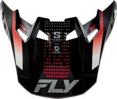 FLY RACING 73-4474 Formula S Carbn Protocol Visor in Black Carbon/Red - XL/2X