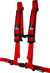 DragonFire Racing Harness H-Style- 4-Point- EZ-Adjust- 2in Buckle- Red