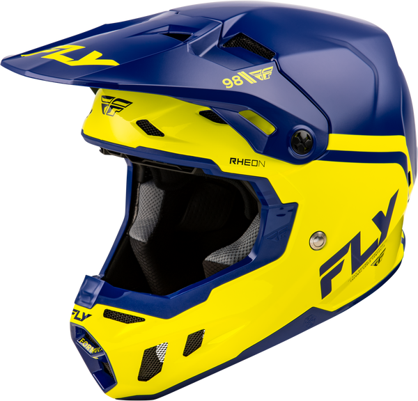 FLY RACING Formula Cc Objective Helmet Navy/Yellow XL - Part Number 73-4348X