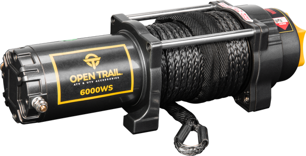 OPEN TRAIL 460-0134 6000lb Wide Winch Synthetic Rope