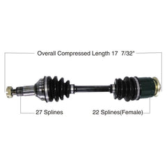 TYTANEUM OE Replacement CV Axle for Arctic Cat - Rear Left/Right 813-0009