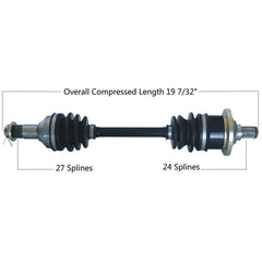 Tytaneum OE Replacement CV Axle for Arctic Cat - Front Left/Right 813-0022