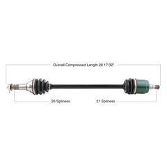 TYTANEUM OE Replacement CV Axle for Can-Am Front Left - Part Number 813-0036