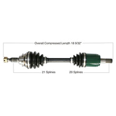 TYTANEUM OE Replacement CV Axle Front Left - Part Number 813-0073 for Honda