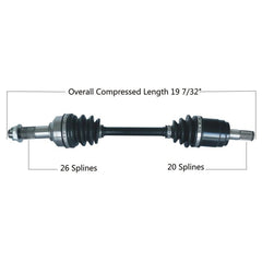 TYTANEUM OE Replacement CV Axle for Honda Front Right - Part Number 813-0076