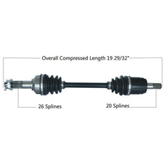 TYTANEUM OE Replacement CV Axle for Honda - Front Right (Part Number: 813-0078)