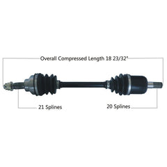 TYTANEUM OE Replacement CV Axle for Honda Front Right - Part Number 813-0081