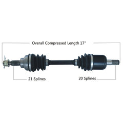 TYTANEUM OE Replacement CV Axle for Honda Front Left - Part 813-0082