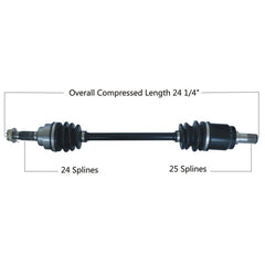 TYTANEUM OE Replacement CV Axle for Honda Rear Left - Part Number 813-0086