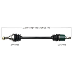 TYTANEUM OE Replacement CV Axle for John Deere Front Left - Part Number 813-0089