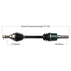 TYTANEUM OE Replacement CV Axle for John Deere Rear Left/Right - Part Number 813-0091