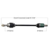 TYTANEUM OE Replacement CV Axle for John Deere - Front Left/Right (Part Number: 813-0102)