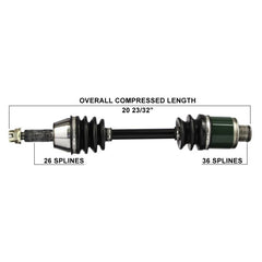 TYTANEUM OE Replacement CV Axle for Polaris Rear Left/Right - Part 813-0128