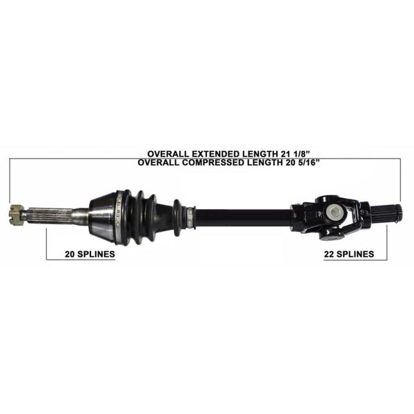 TYTANEUM OE Replacement CV Axle for Polaris - Front Left/Right, Part 813-0129