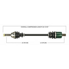 TYTANEUM OE Replacement CV Axle for Polaris Front Left / Right - Part Number 813-0148