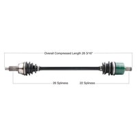 TYTANEUM OE Replacement CV Axle for Polaris Front Left/Right - Part Number 813-0150