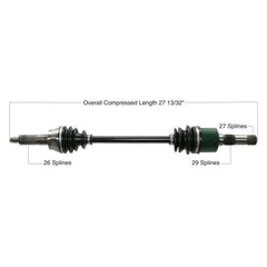 TYTANEUM OE Replacement CV Axle for Polaris Rear Left - Part 813-0152