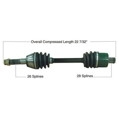 TYTANEUM OE Replacement CV Axle for Polaris Rear Left / Right - Part Number 813-0156