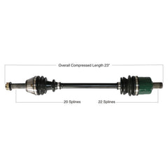 TYTANEUM OE Replacement CV Axle for Polaris - Front Left/Right (Part 813-0157)