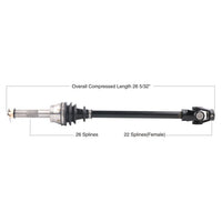 TYTANEUM OE Replacement CV Axle for Polaris Front Left/Right - Part Number 813-0164