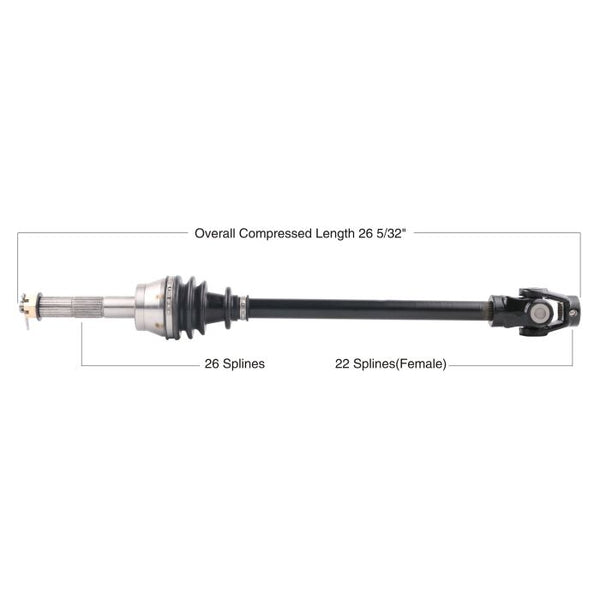 TYTANEUM OE Replacement CV Axle for Polaris Front Left/Right - Part Number 813-0164