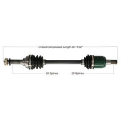 TYTANEUM OE Replacement CV Axle for Suzuki Front Right - Part Number 813-0189