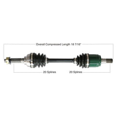 TYTANEUM OE Replacement CV Axle for Suzuki Front Left - Part Number 813-0190