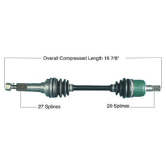 TYTANEUM OE Replacement CV Axle for Yamaha - Front Left/Right (Part Number: 813-0192)