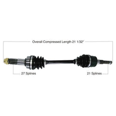 TYTANEUM OE Replacement CV Axle for Yamaha Front Left - Part Number 813-0193