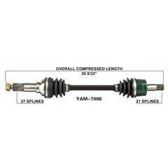 TYTANEUM OE Replacement CV Axle for Yamaha Front Right - Part Number 813-0196