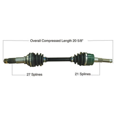 TYTANEUM OE Replacement CV Axle Front Left - Part #813-0197 for Yamaha