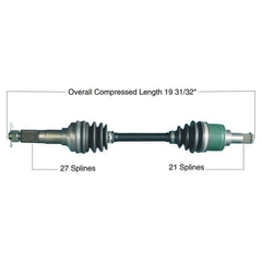 TYTANEUM OE Replacement CV Axle for Yamaha - Front Left/Right (Part No: 813-0202)