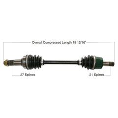 TYTANEUM OE Replacement CV Axle for Yamaha - Front Left/Right - Part Number 813-0206