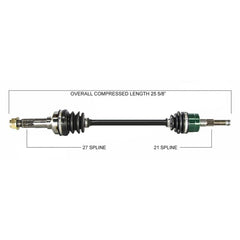 TYTANEUM OE Replacement CV Axle for Yamaha Front Right - Part Number 813-0209