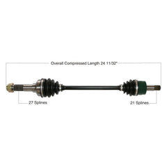 Tytaneum OE Replacement CV Axle for Yamaha - Front Left/Right - Part Number 813-0212