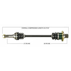 Tytaneum OE Replacement CV Axle for Yamaha Rear Right - Part Number 813-0214