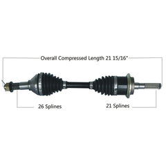 TYTANEUM Heavy Duty CV Axle for Can-Am Front Right - Part 813-0251