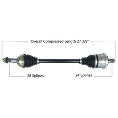 TYTANEUM Heavy Duty CV Axle for Can-Am Rear Left / Right - Part Number 813-0254