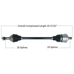 TYTANEUM Heavy Duty CV Axle - Can-Am Rear Left/Right - Part Number 813-0255