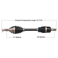 Tytaneum Heavy Duty CV Axle for Honda Front Right - Part 813-0265