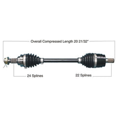 TYTANEUM Heavy Duty CV Axle for Honda - Part Number 813-0267